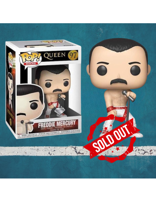 Funko Pop Queen Freddie Mercury 97 Diamond Collection Torse Nu - SOLD OUT